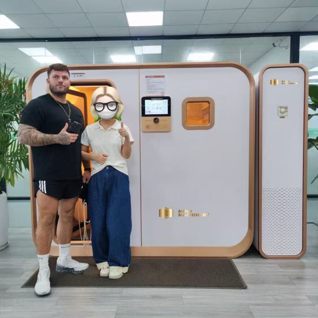 Customer visiting Mind oxychamber hyperbaric oxygen chamber factory